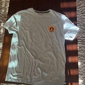 Volcom Light Gray T-Shirt with Orange Logo